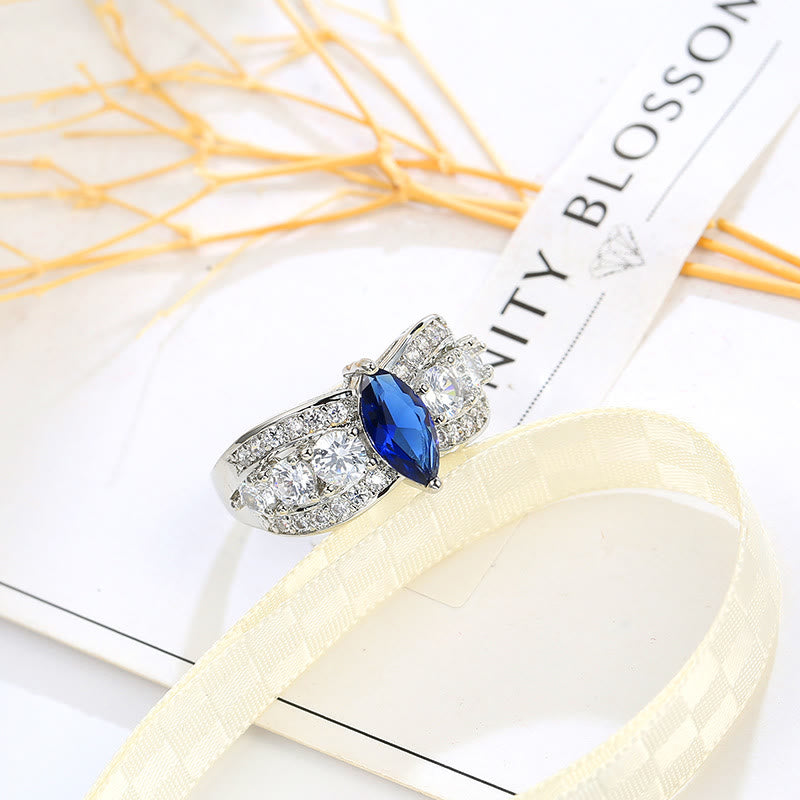 Water-drop Shape Sapphire Ring