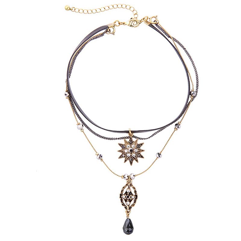 "Elegant Lady" - Three-Piece Layered Star Zirconia Necklace
