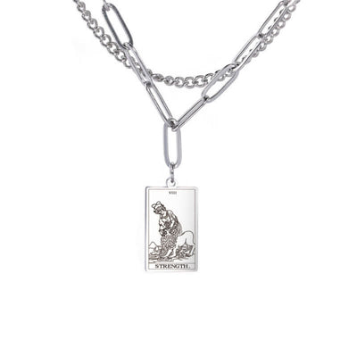 Olivenorma Tarot Card Double Chain Necklace