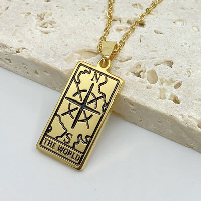 Olivenorma Vintage Tarot Card Fortune Necklace