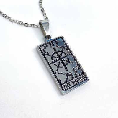 Olivenorma Vintage Tarot Card Fortune Necklace