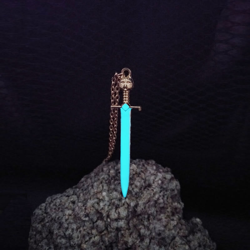 "Sword of Damocles" - Glow in The Dark Sword Necklace