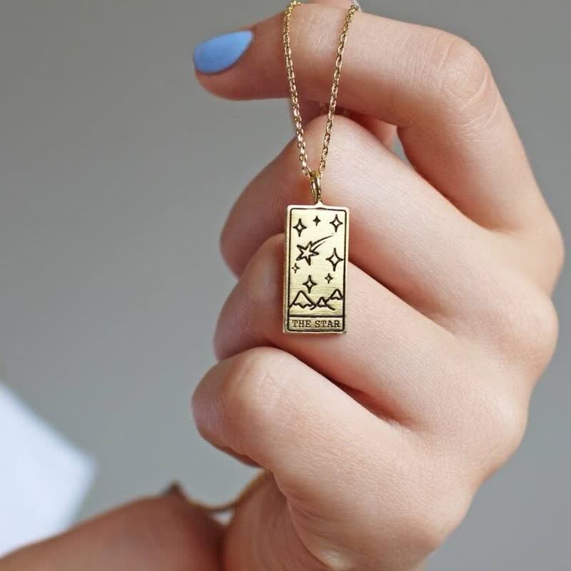 Olivenorma Vintage Tarot Card Fortune Necklace