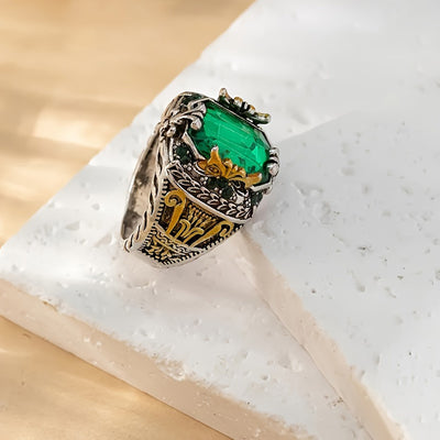 Vintage Luxury Crown Gemstone Ring