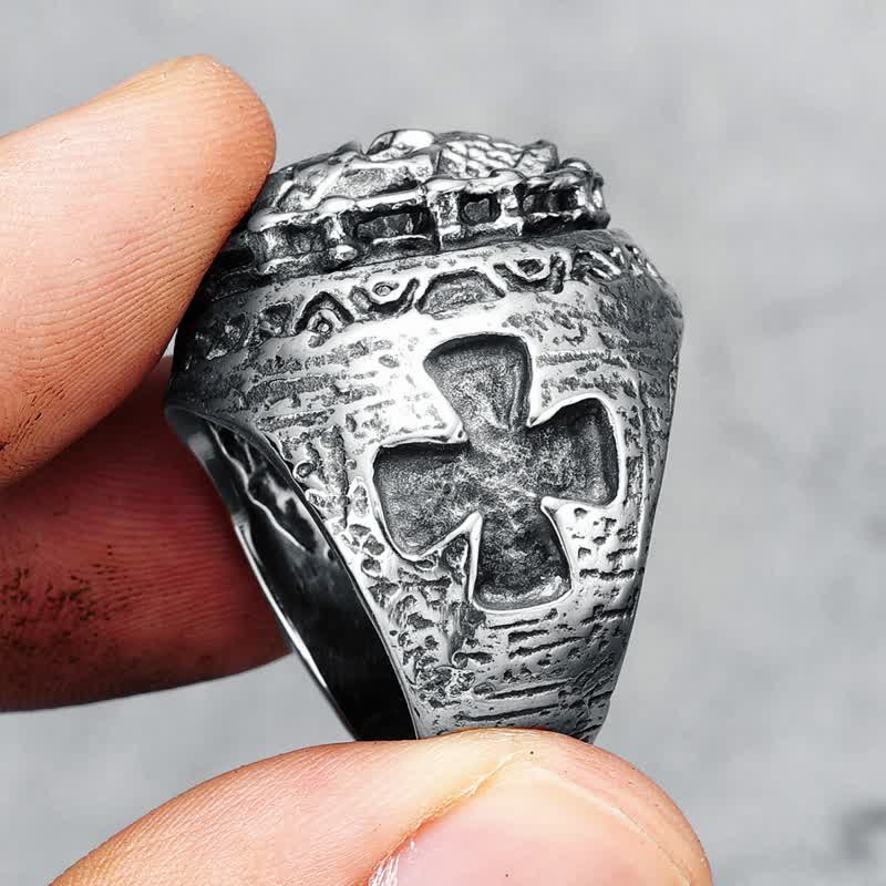 Men's Gothic Ghost Rider Cross Ring