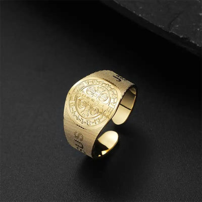 Men's Cross Jesus Ring