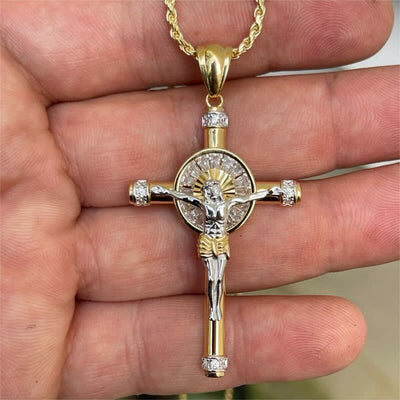 Men's Crucifix Cross Jesus Necklace