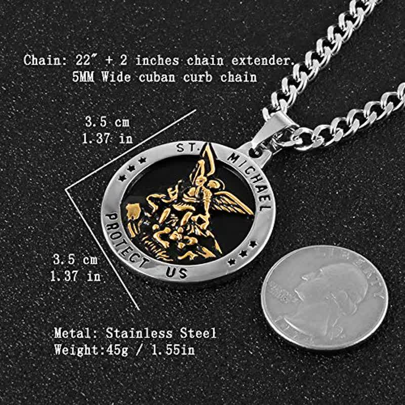 St Michael Catholic Medal Necklace