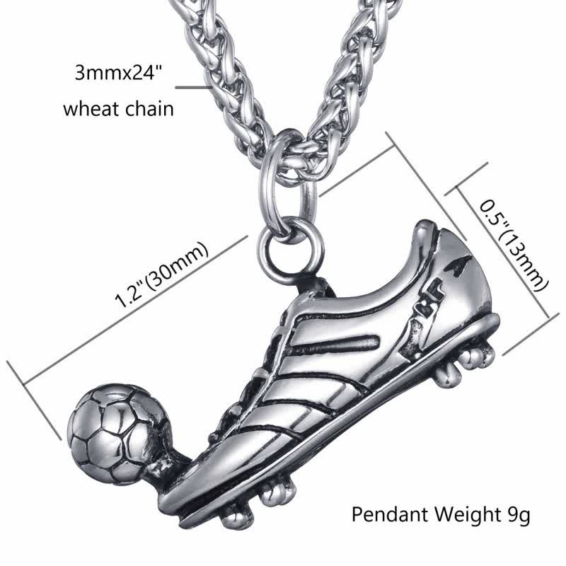 Athlete Sneaker and Soccer Ball Necklace