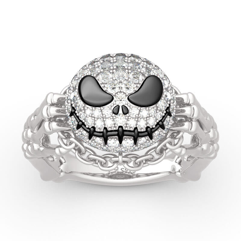 "Pumpkin King" Skull Design Ring