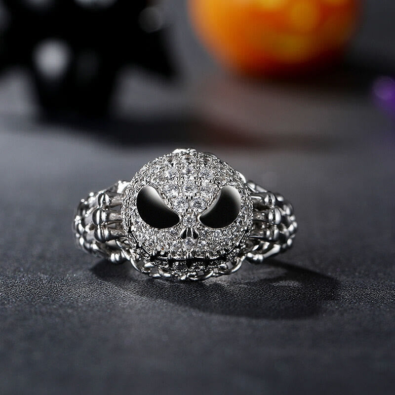 "Pumpkin King" Skull Design Ring