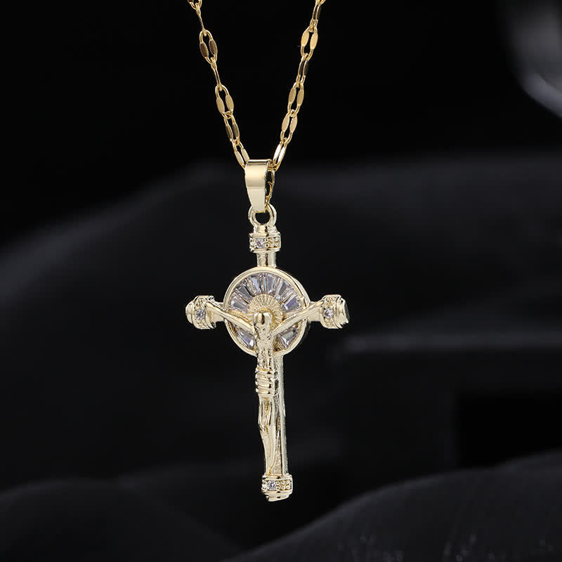 Men's Crucifix Cross Jesus Necklace