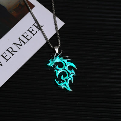 "Flame Dragon" Luminous Pendant Necklace