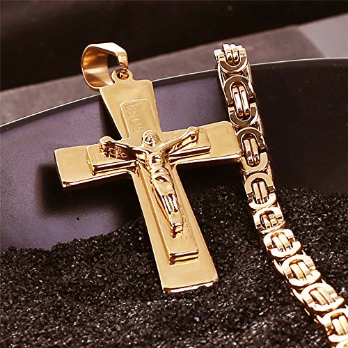 Men's Gold Cross Necklace