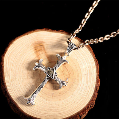 "Eye of God" Cross Necklace