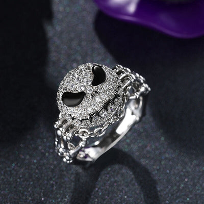 "Pumpkin King" Skull Design Ring