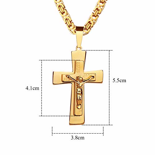 Men's Gold Cross Necklace