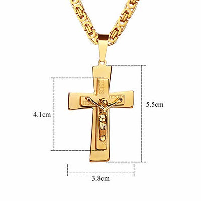 Men's Gold Cross Necklace