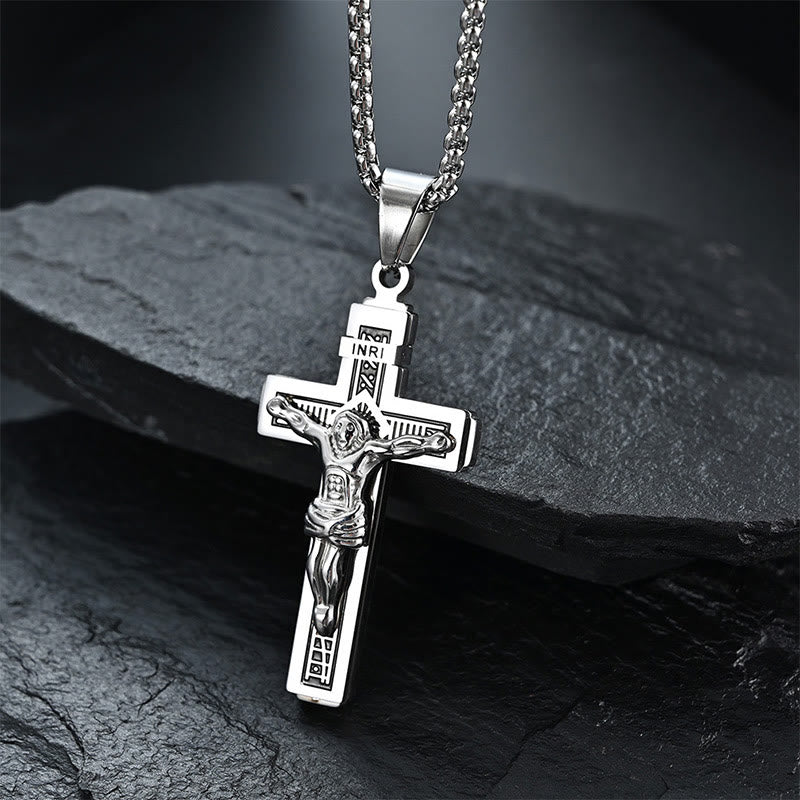 Catholic Jesus Christ Cross Crucifix Necklace