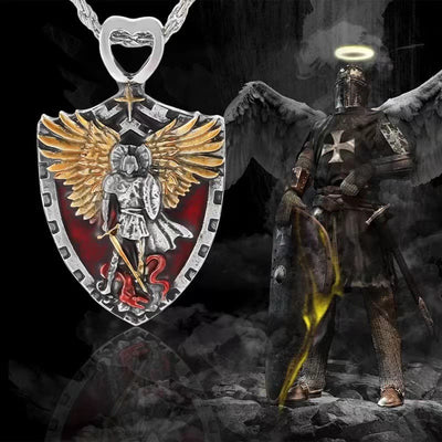 Warrior Guardian Holy Angel Saint Michael Pendant Necklace