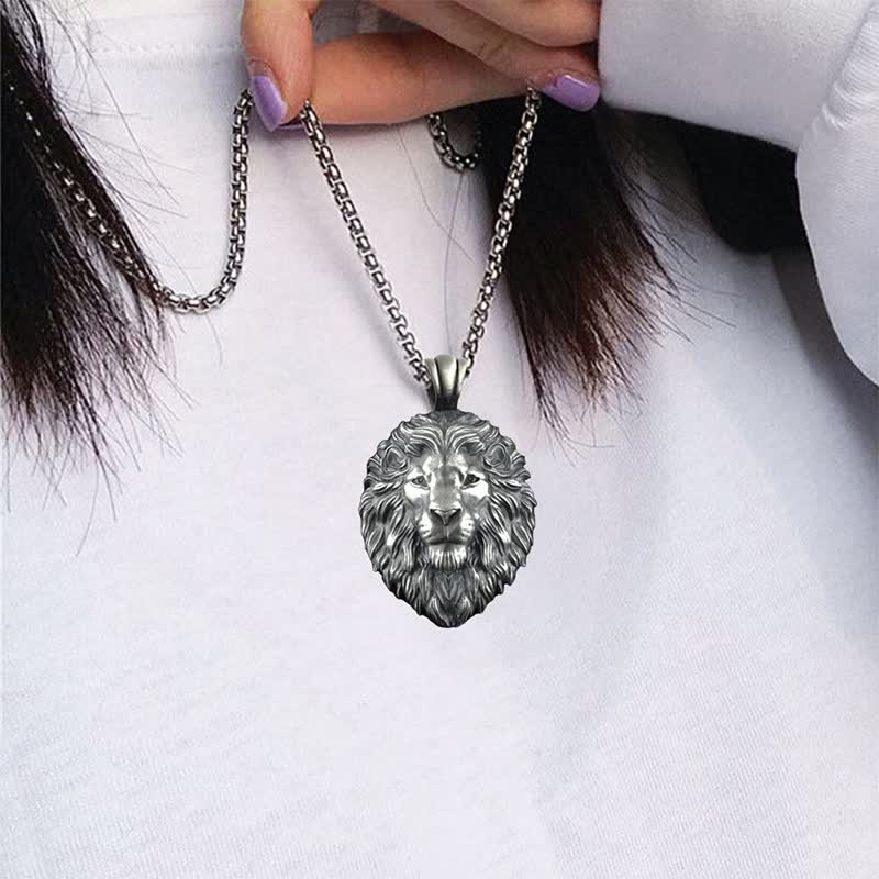 Men's Hip Hop Lion Head Necklace