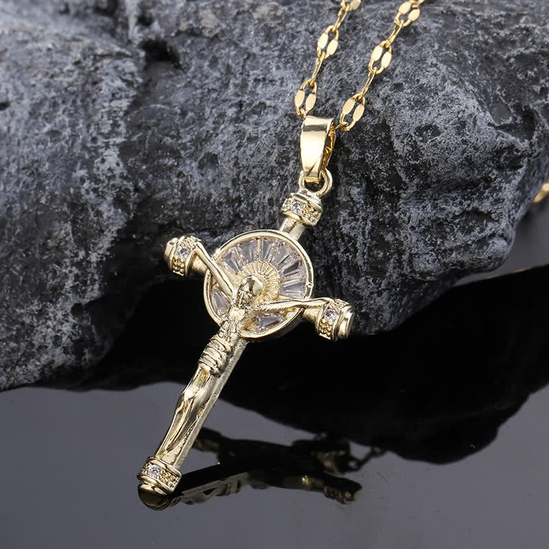 Men's Crucifix Cross Jesus Necklace