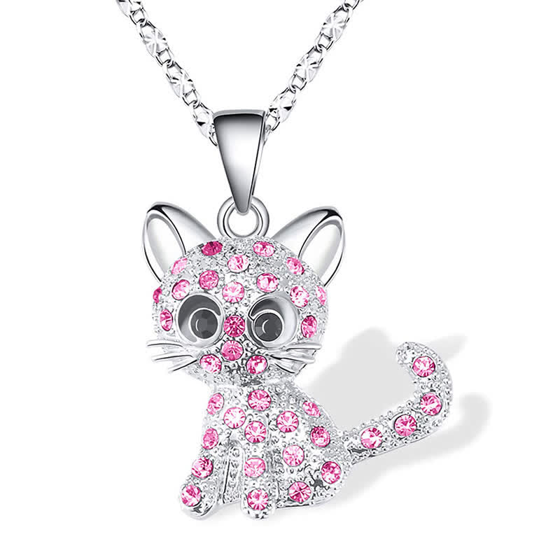 Cute Colorful Kitty Cat Necklace