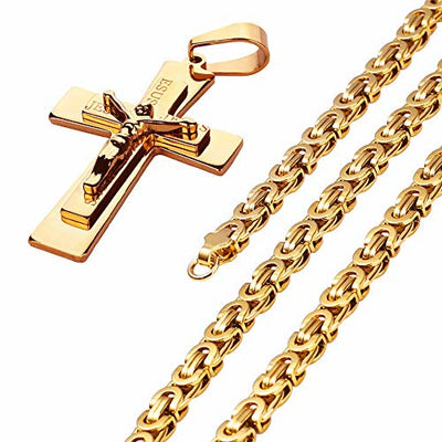 Men's Gold Cross Necklace