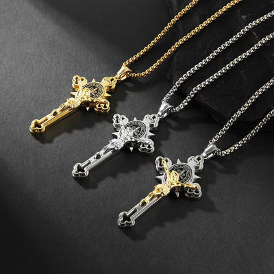 Protection Cross Power Pendant Necklace