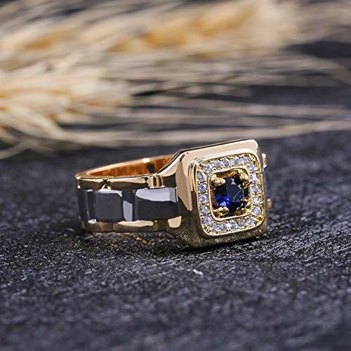 Fashion Luxury Sapphire Gold Watch Shape Ring