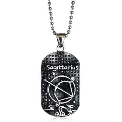 Mens Zodiac 3D Astrology Sign Design Necklace