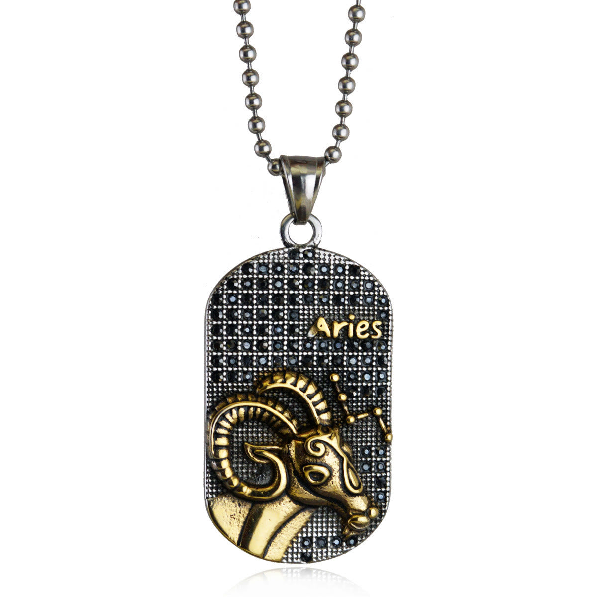 Mens Zodiac 3D Astrology Sign Design Necklace