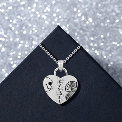 Ghost Skull Couple Lock Necklace