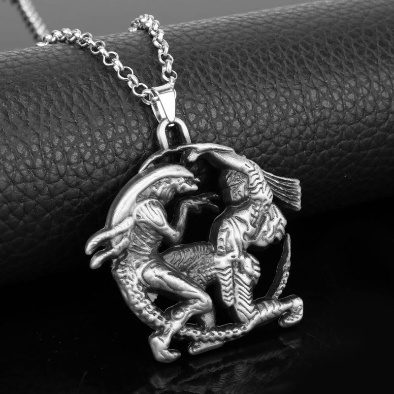 Alloy Aliens Predator Pendant Necklace