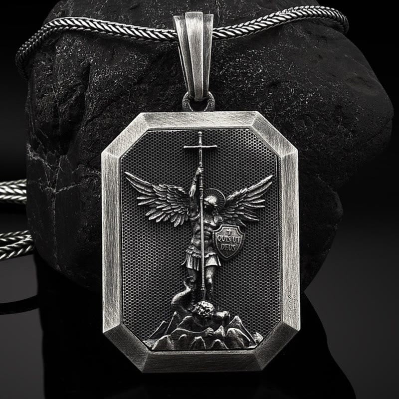 Men's Retro Archangel Saint Michael Necklace