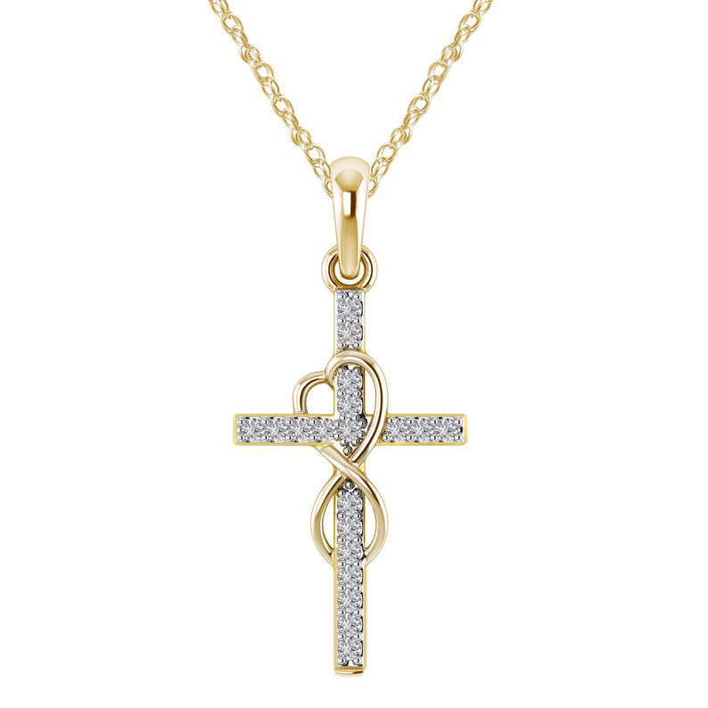 Infinity Cross Pendant Necklace