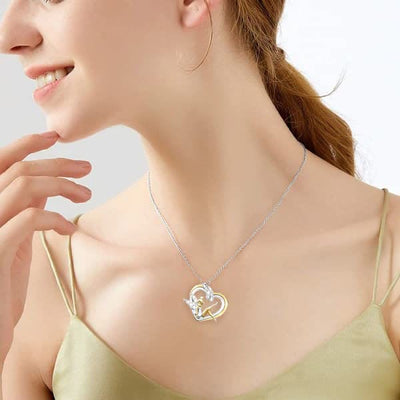 Heart Angel Pixie Pendant Necklace