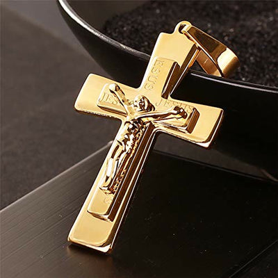 Men's Gold Cross Necklace