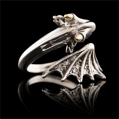 Hip-Hop Retro Dragon Mens Open Ring