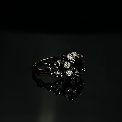 Gothic Shiny Dark Skull Ring