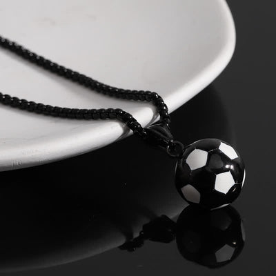 3D Soccer Football Charm Necklace