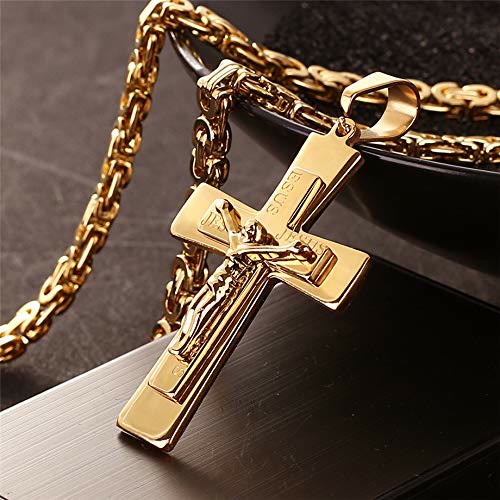 Men's Gold Cross Necklace