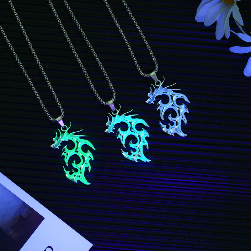 "Flame Dragon" Luminous Pendant Necklace